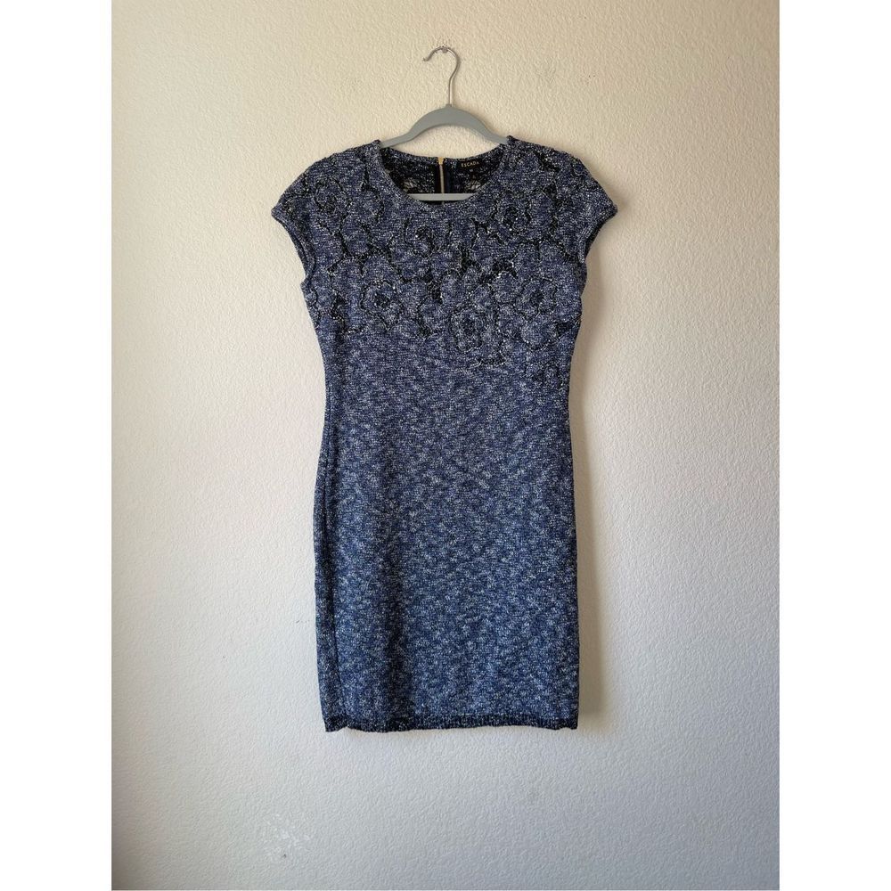 Escada wool blend‎ crochet detail dress size medium
